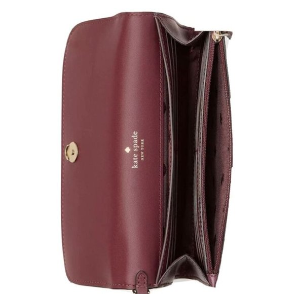 Kate Spade Women Large Continental Wallet Deep Berry Multi, NWT - Picture 6 of 7